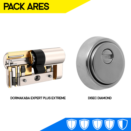 Pack de seguridad Ares (Kaba Expert Plus Extreme + Disec Diamond)