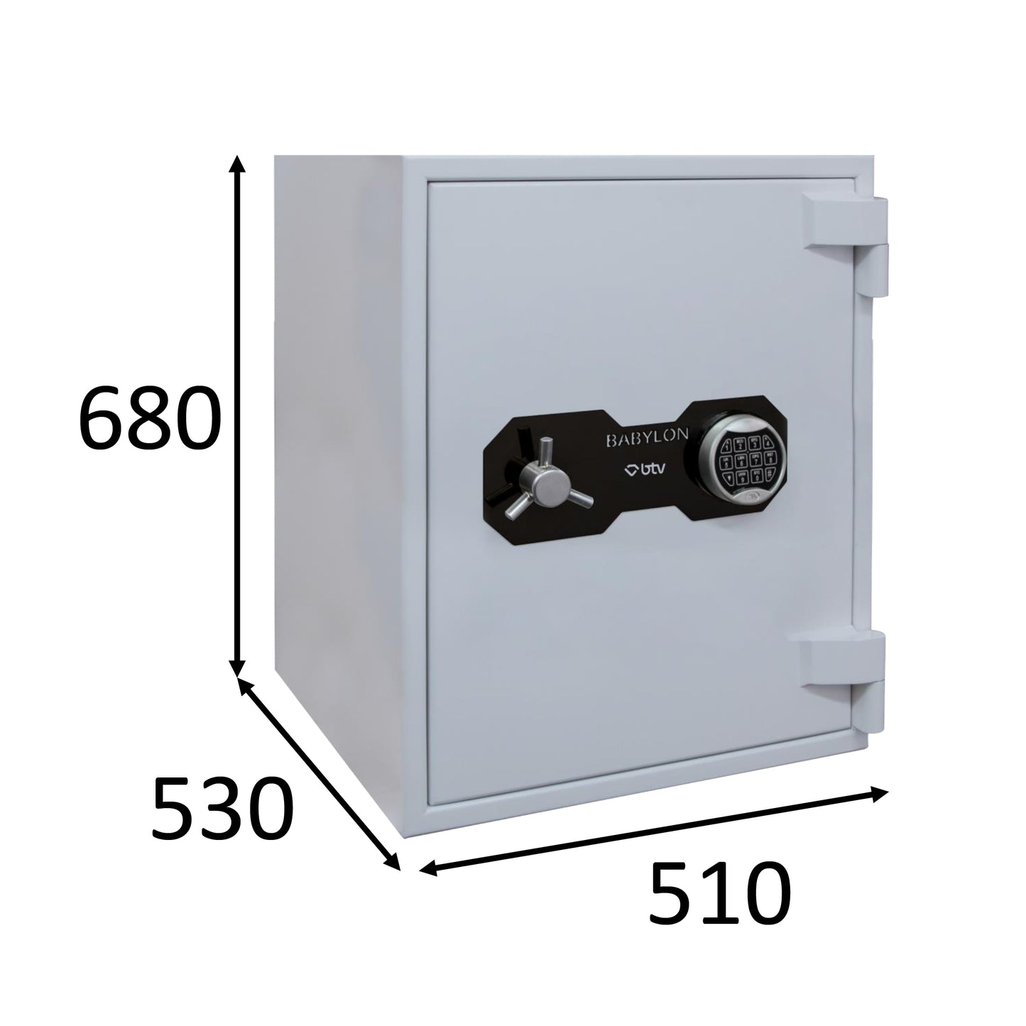 Caja fuerte certificada BTV Babylon interior con bandejas