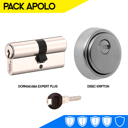 Pack de seguridad Apolo (Kaba Expert Plus + Disec Kripton)