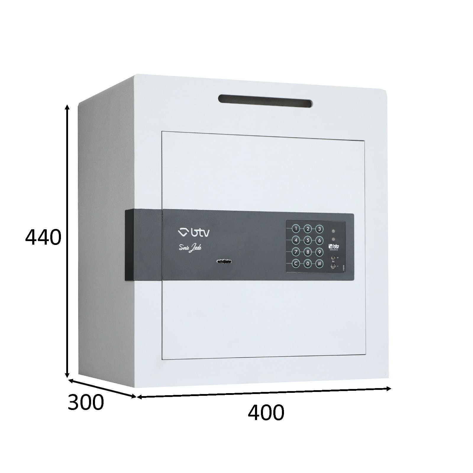 Caja fuerte BTV Jade 40 electrónica con ranura vista detalle