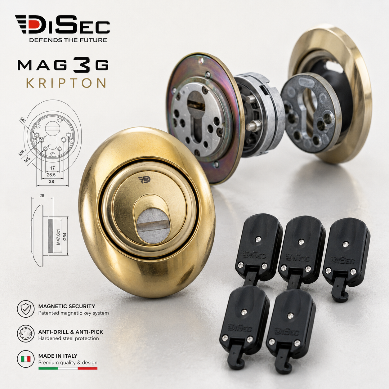 DISEC MAG3G Kripton - 5 LLAVES