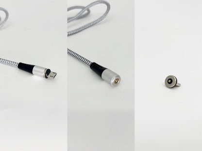 Cable magnético Tedee PRO plata cargando la cerradura en la puerta