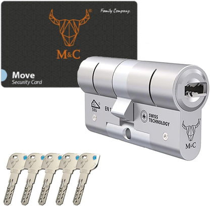 Bombín M&C MOVE Alta Seguridad Antibumping | 5 Llaves Alpaca