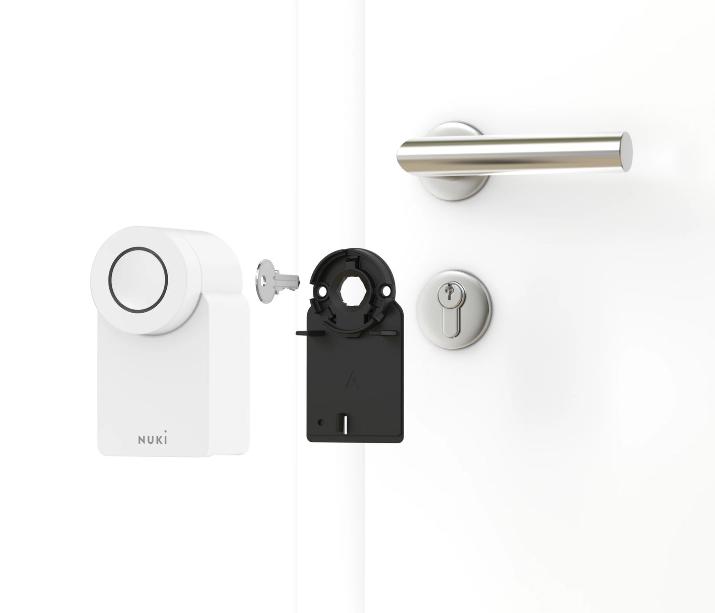 Instalación del Nuki Smart Lock Go en el interior de la puerta sin taladrar
