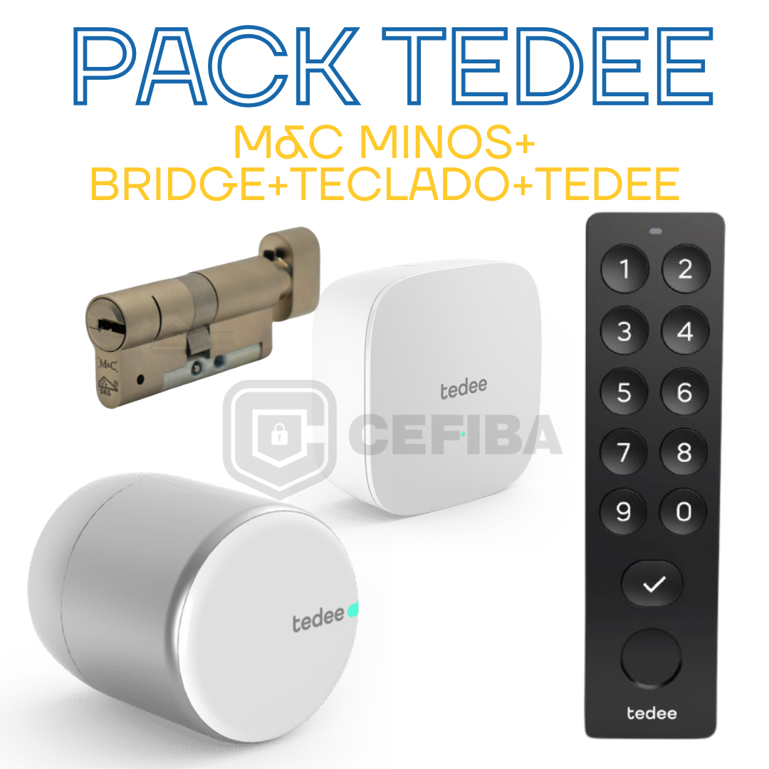 PACK TEDEE PRO+bridge+keypad + Cilindro M&C Minos ADAPTADO TEDEE (2026)